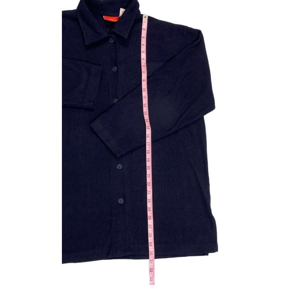 Liz Claiborne Women's Size L Navy Blue Button-Down Long Sleeves Knit Sweater - Picture 3 of 7
